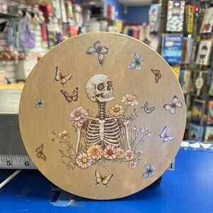 Skeleton and Butterflies Decorative Plate